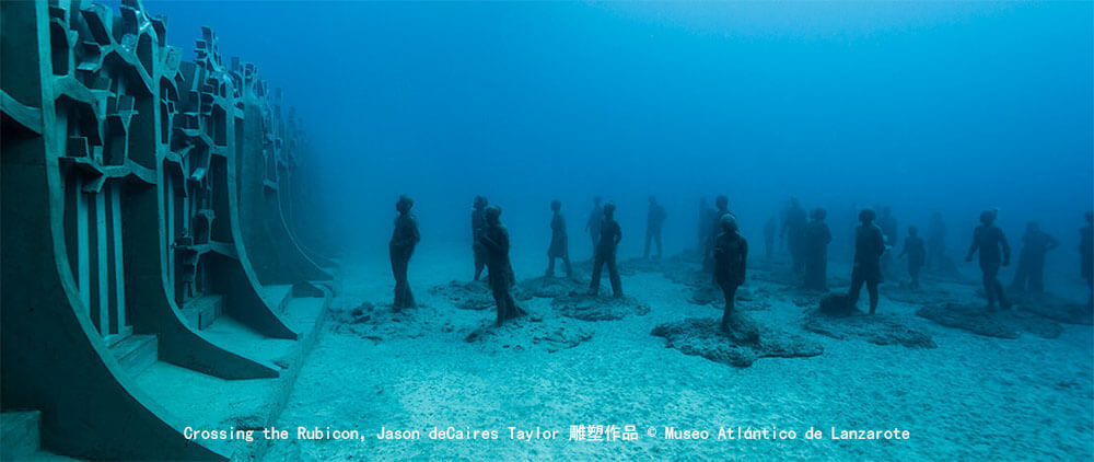 Crossing the Rubicon，Jason deCaires Taylor 雕塑作品